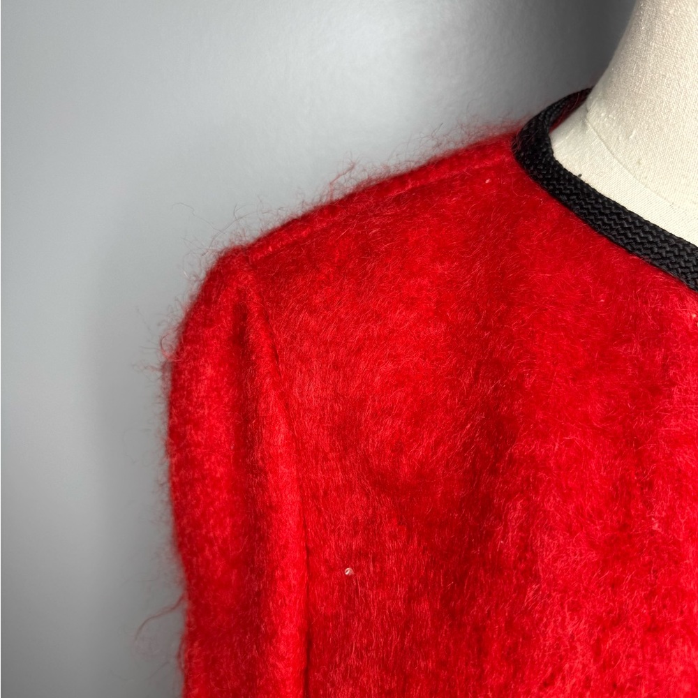 Adele Simpson Red Vintage Cropped Jacket - image 3